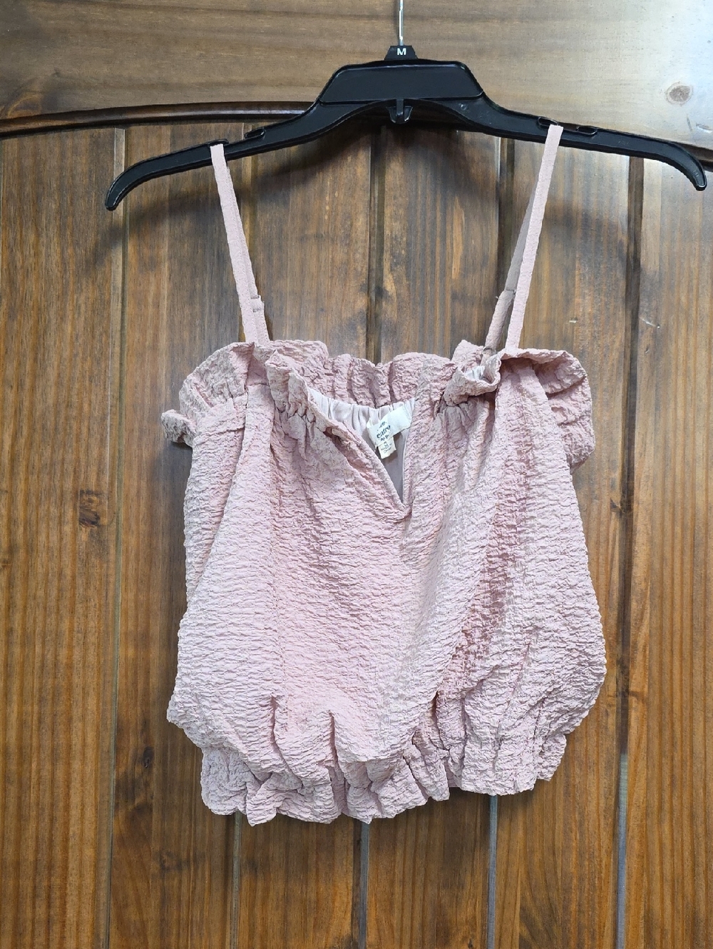 NWT Entro Pink Textured Smocked Tank Top - Size S